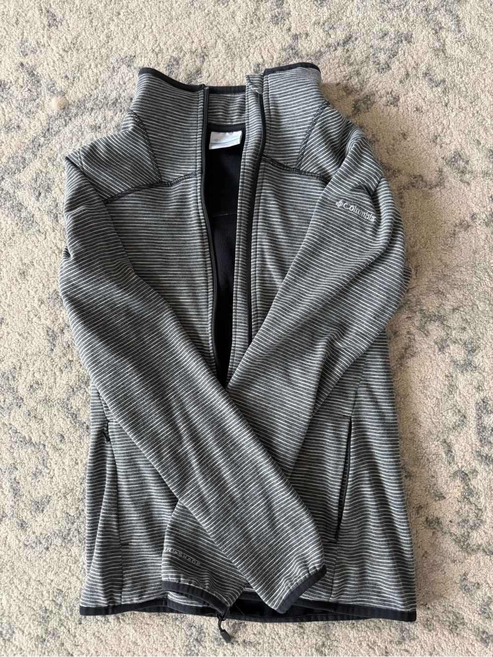 Columbia Omni-Shade Striped Fleece Full Zip Jacket XS